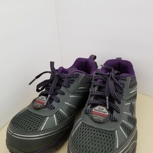 Women's Gray and Purple Slip Resistant Shoes